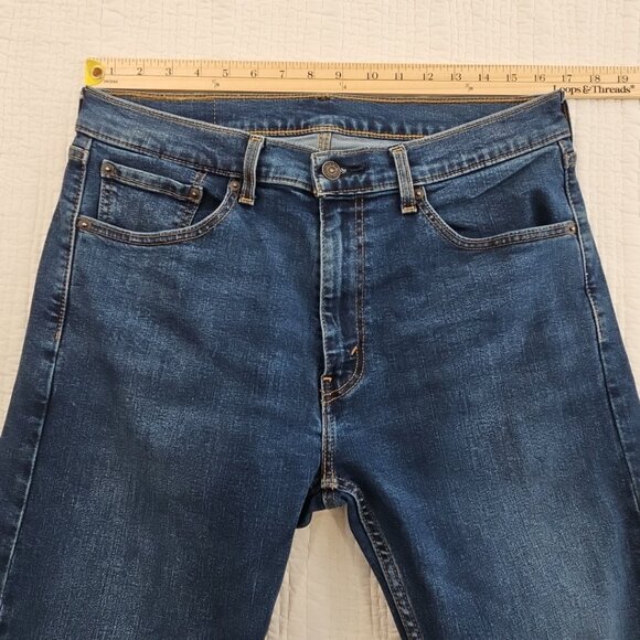 Levi's 506 Jeans Men's 33x32 Medium Wash Comfort Stretch Straight Leg Mid-Rise - Picture 8 of 16